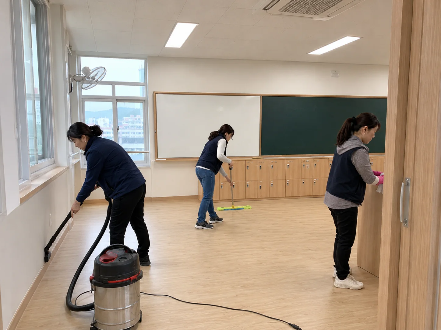 학교 준공청소 현장